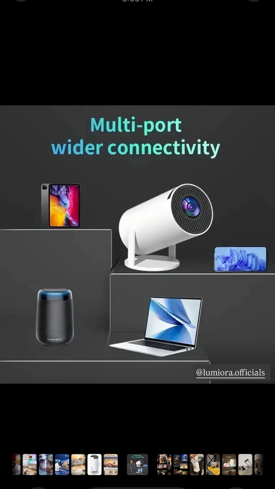 LUMIORA"Smart Mini Projector - Cinema at Home in Minutes