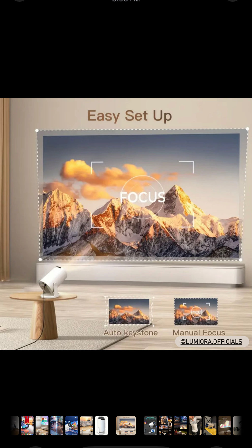 LUMIORA"Smart Mini Projector - Cinema at Home in Minutes