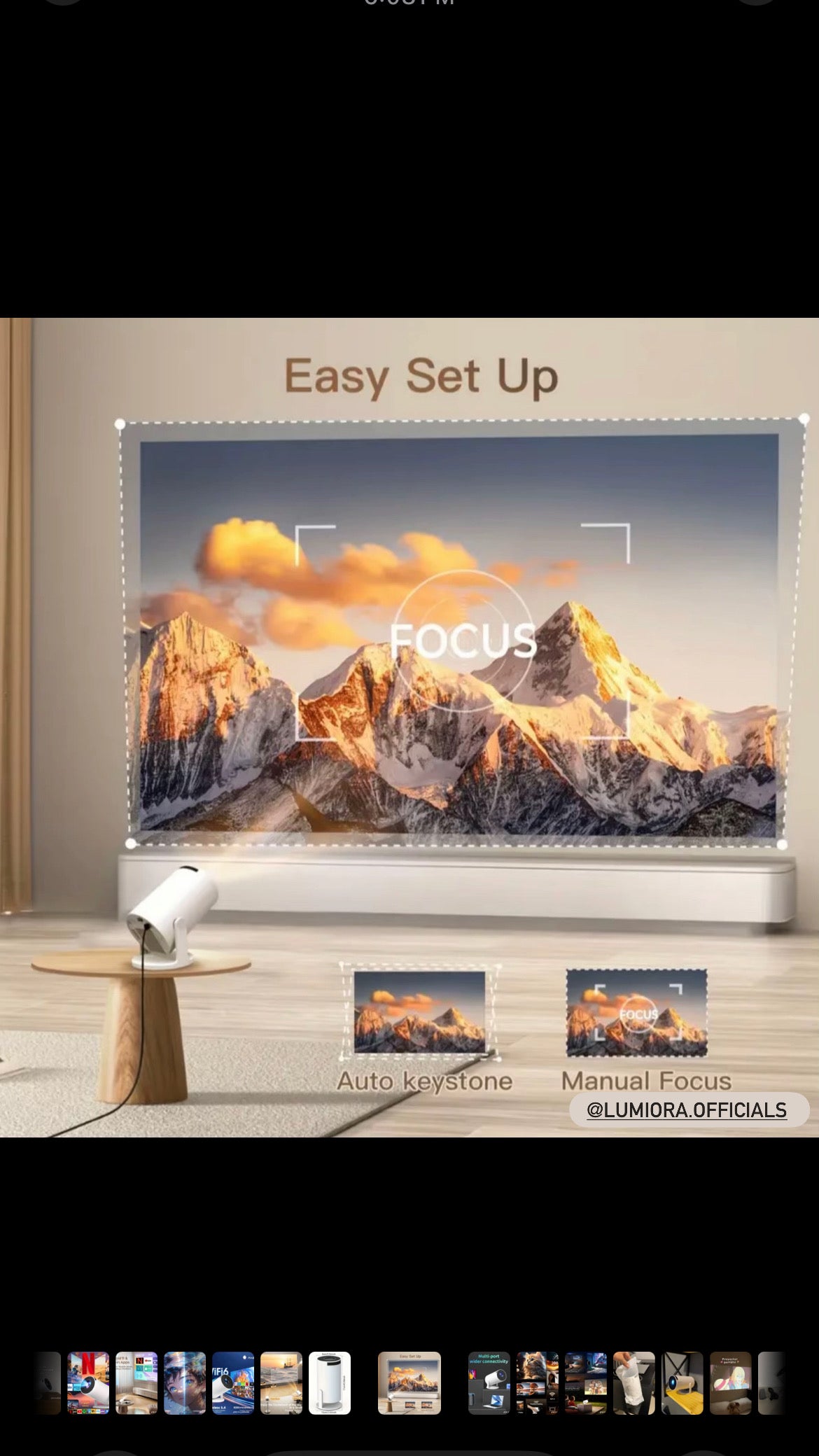 LUMIORA"Smart Mini Projector - Cinema at Home in Minutes